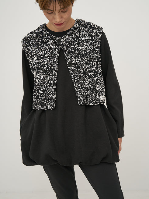 MIX HAND KNIT VEST /Y254-91117